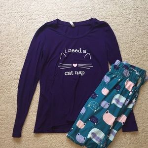 Cat Nap Pajama Set